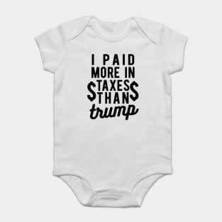 I Paid More Taxes Than Trump president 2020 Baby Bodysuit